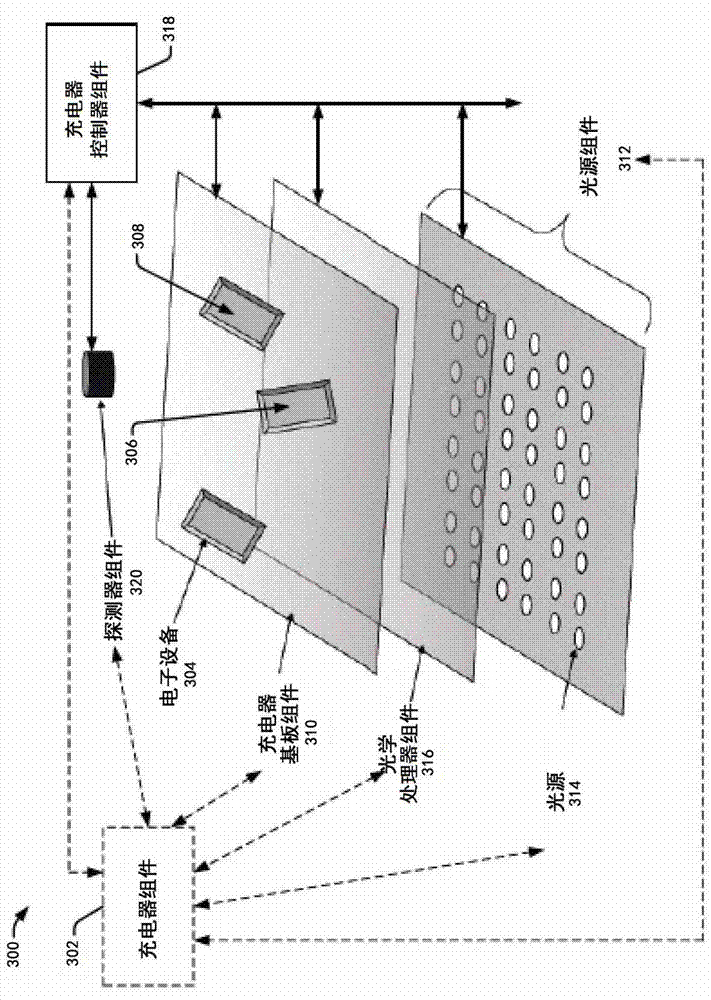 Wireless optical charging and power supply