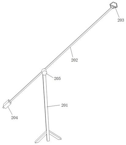 Reflection plate fixed condensation heat collection device adopting rotating rod type adjusting receiver