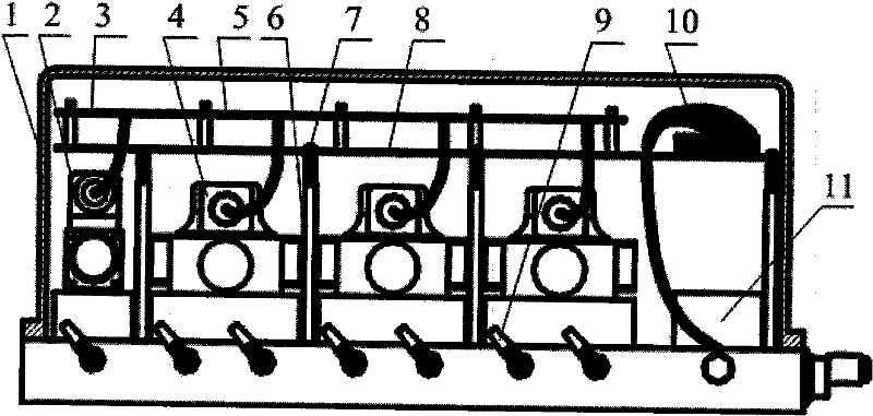 Valve box structure for underwater machine hand