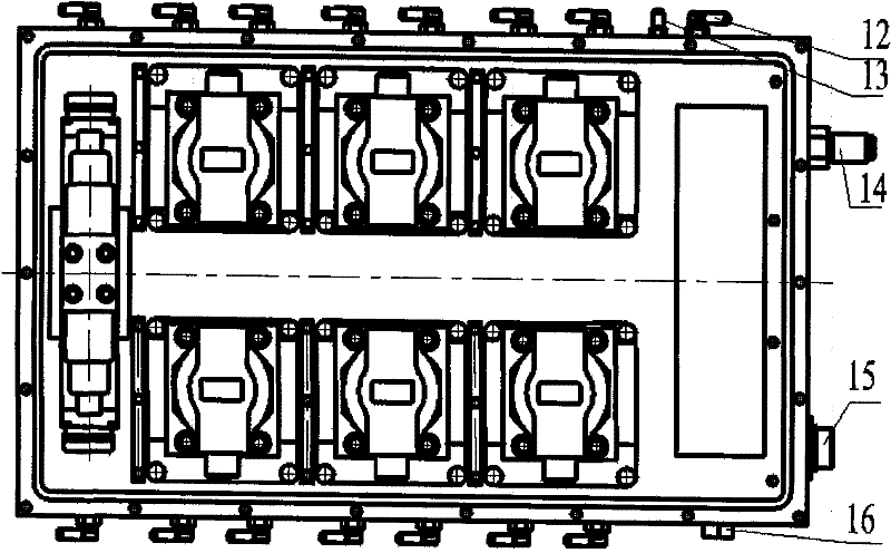 Valve box structure for underwater machine hand