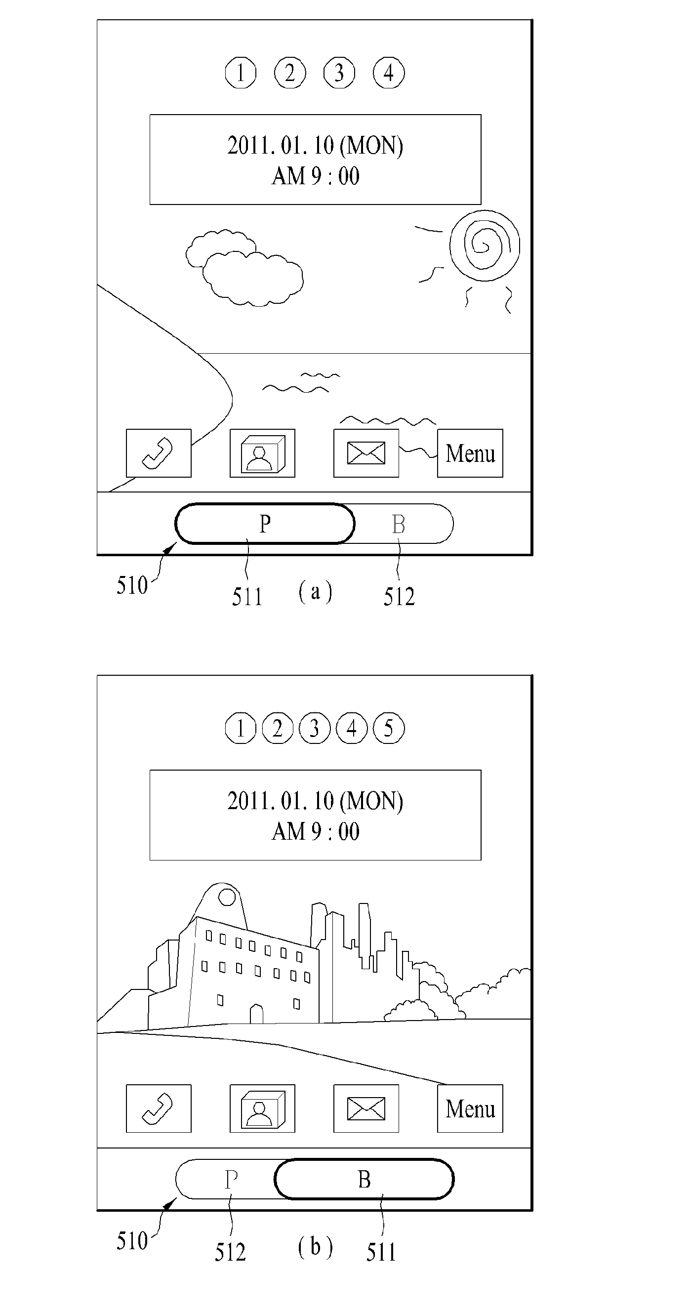 Mobile terminal and display controlling method therein