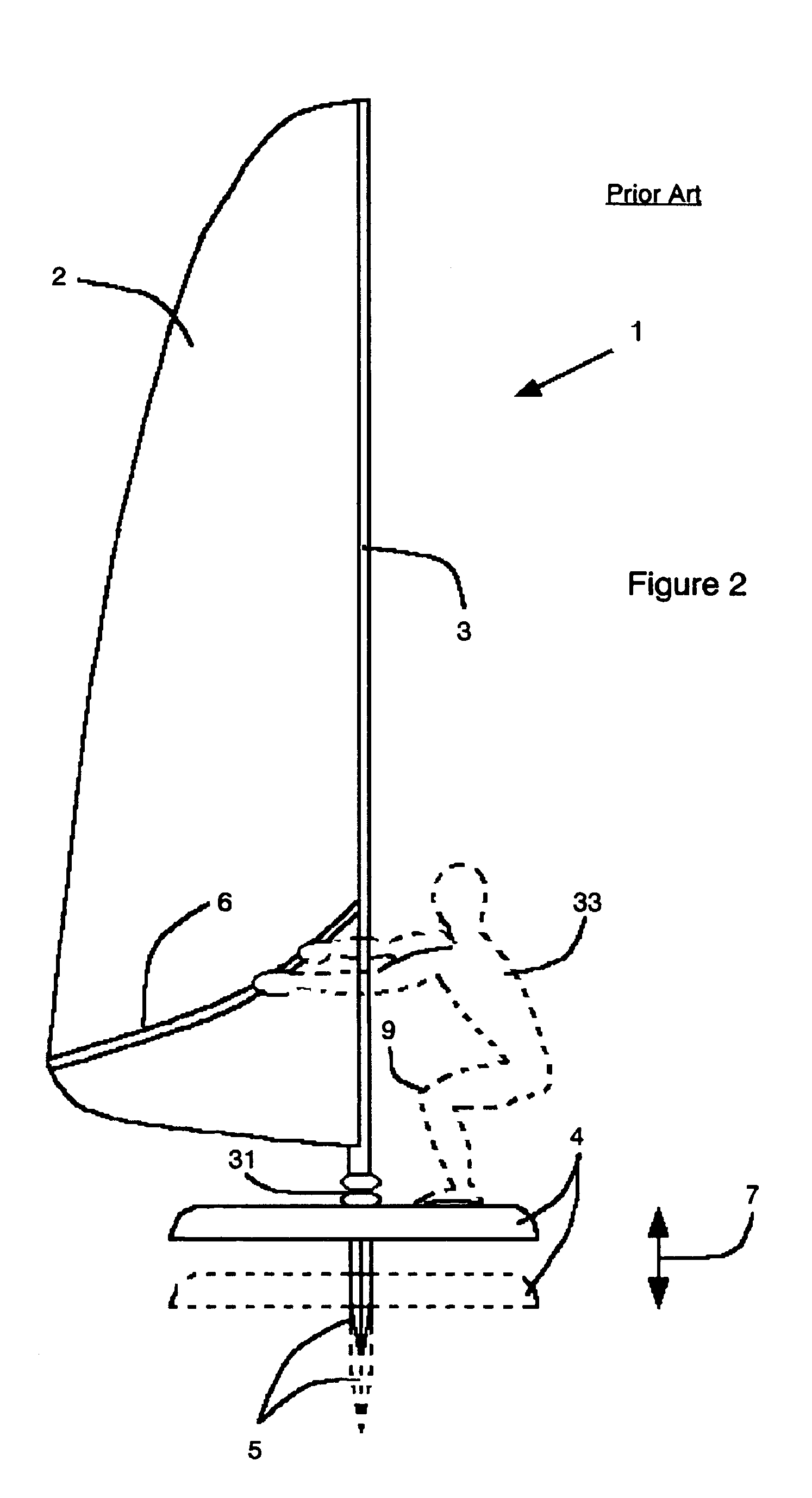 Windsurfing catamaran with dynamic shock dampened rig centering keel and hull support