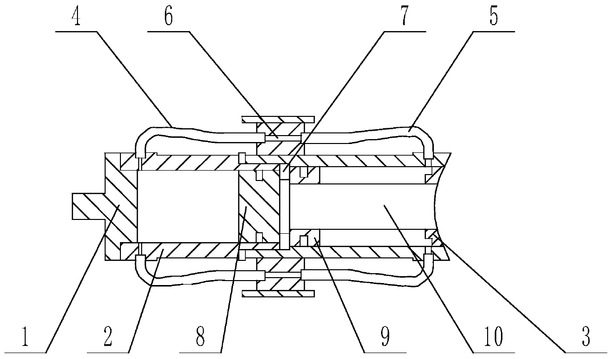 Centering oil cylinder with bidirectional buffering and crane