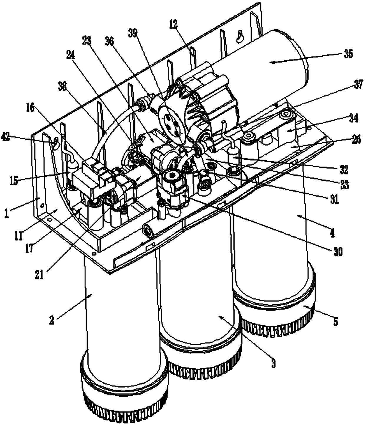 Kitchen integrated waterway water purification equipment