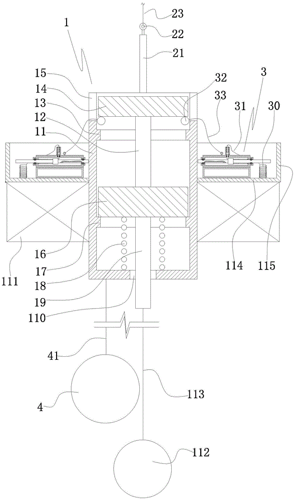 Trigger floating type water sampling device