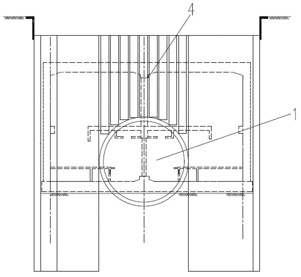 Construction method for shield tunneling machine retaining structure taking position firstly and being constructed secondly and for shield shaft excavation