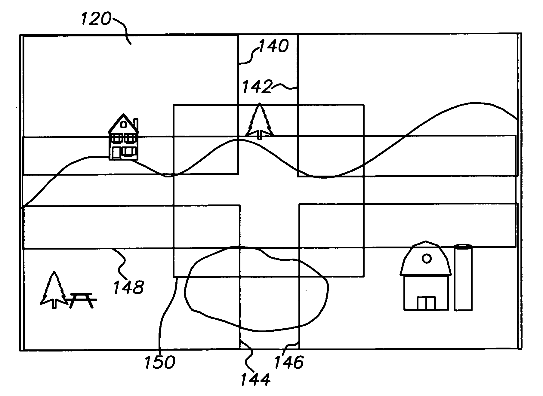 Display device and method for determining an area of importance in an original image