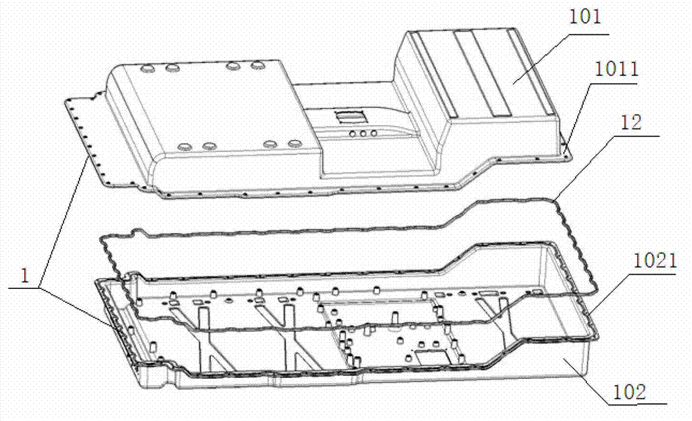 Pure electric vehicle power battery pack assembly structure