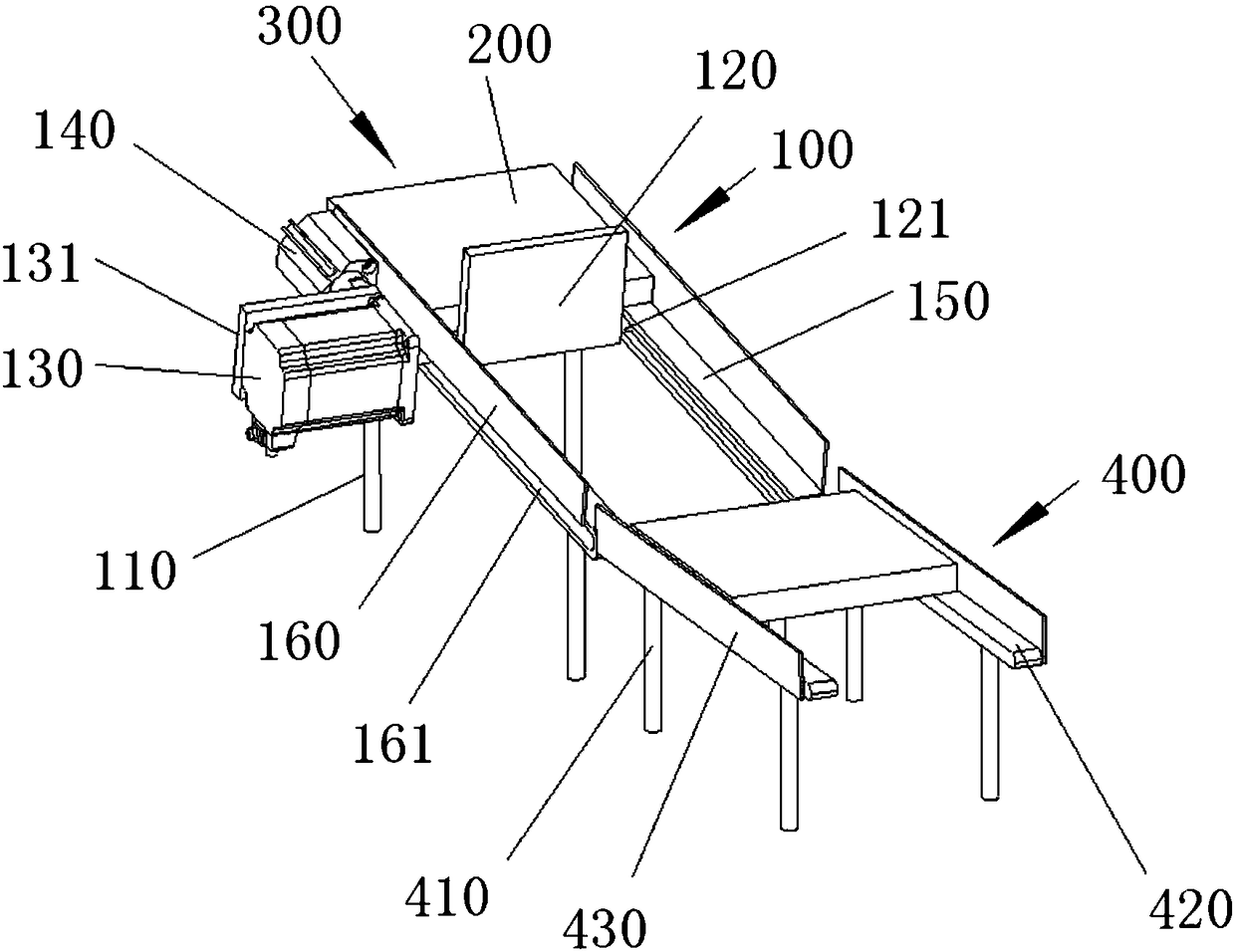 Automatic blanking device for conveying battery pieces