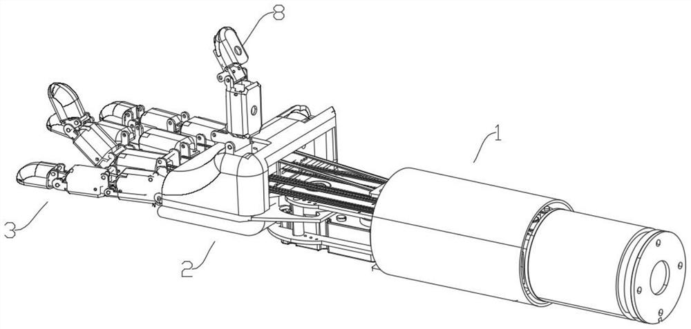 Structure and control method of bionic robot intelligent power arm with multiple sensors