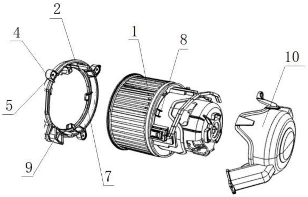 Bi-directionally assembled and disassembled automobile air conditioner blower mounting structure and mounting and disassembling method thereof