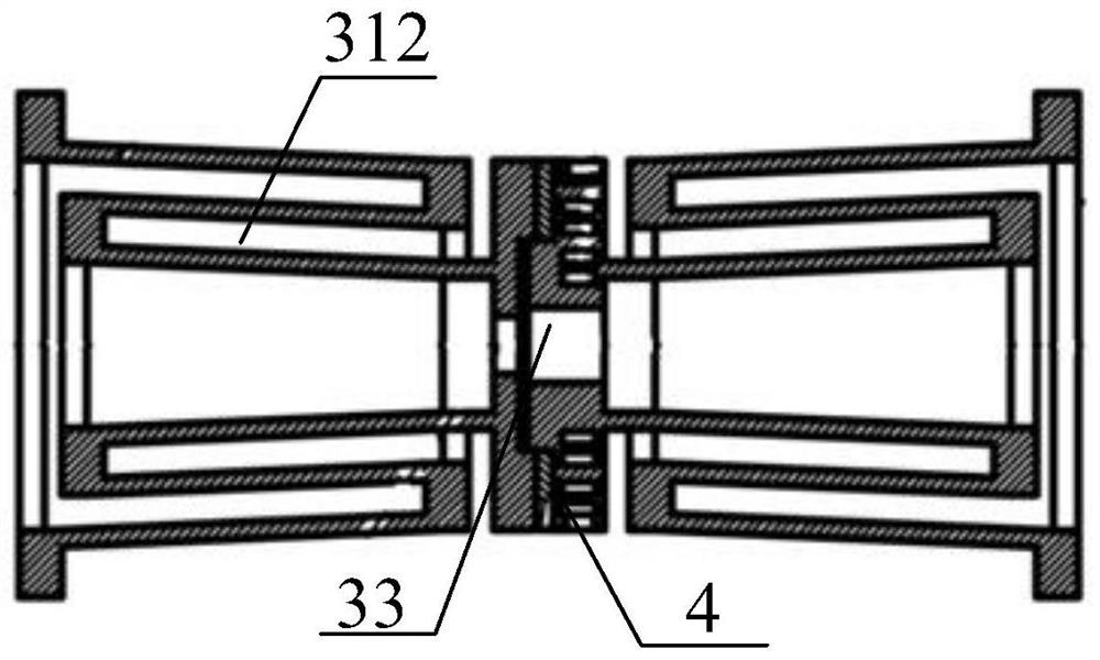 Conical concentric-square-shaped labyrinth structure supporting structure