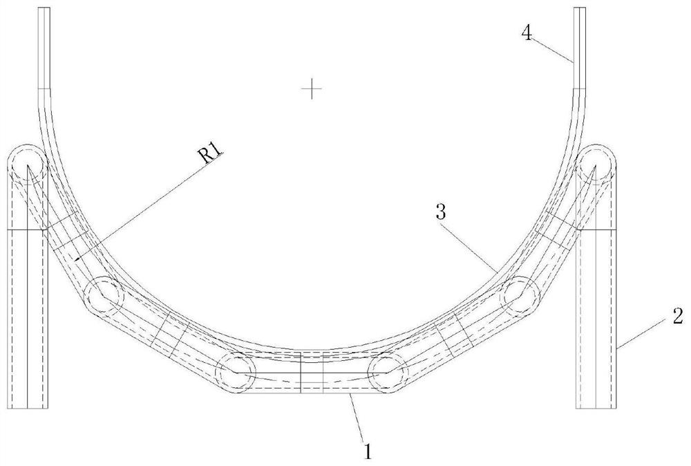 Water circulating cooling glass container mold and processing method thereof