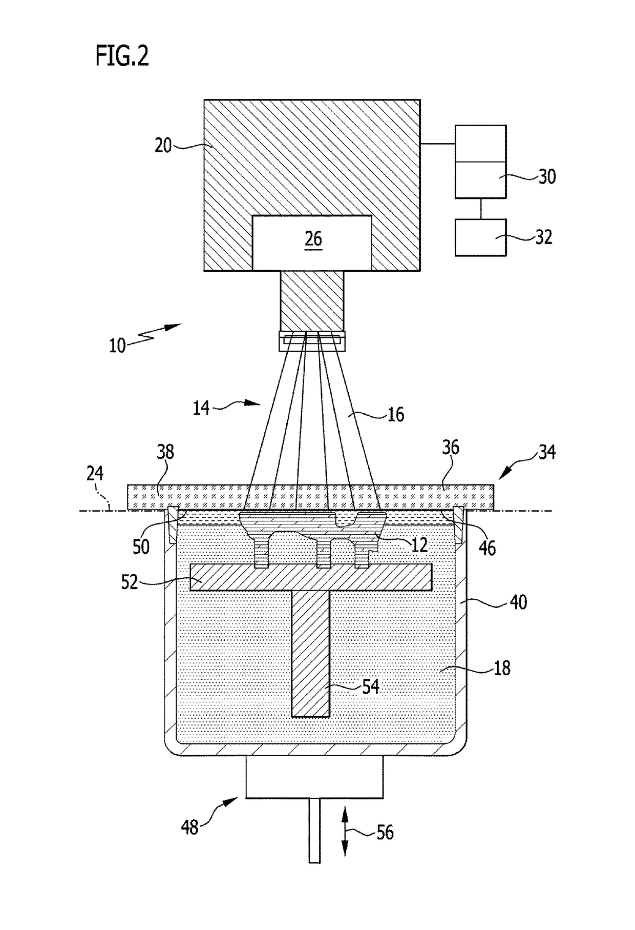 Method and system for producing a three-dimensional object