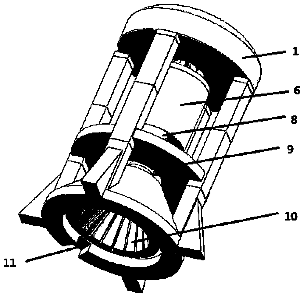 Rotational flow dehydration and medium removing machine