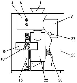 Efficient treatment device for waste bricks and tiles