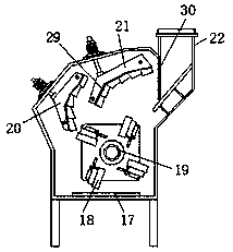 Efficient treatment device for waste bricks and tiles