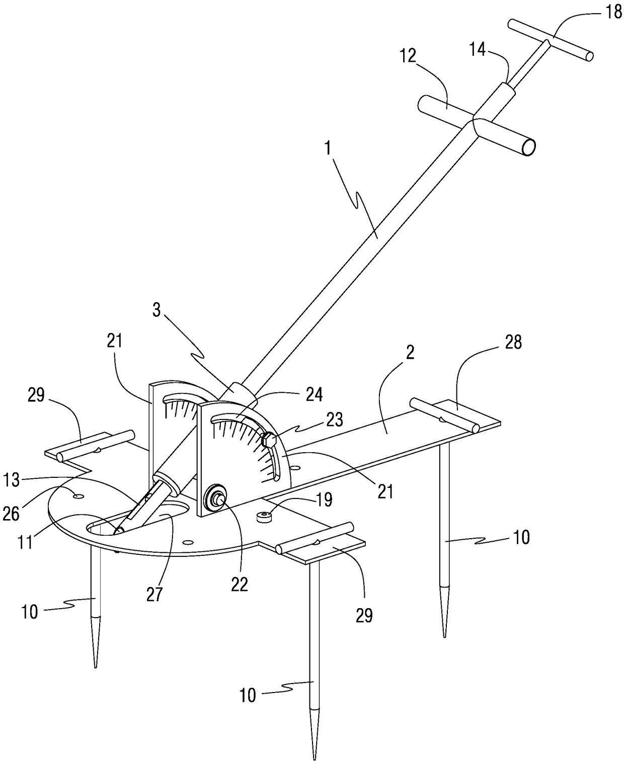 A ground drilling device for installing observation probes