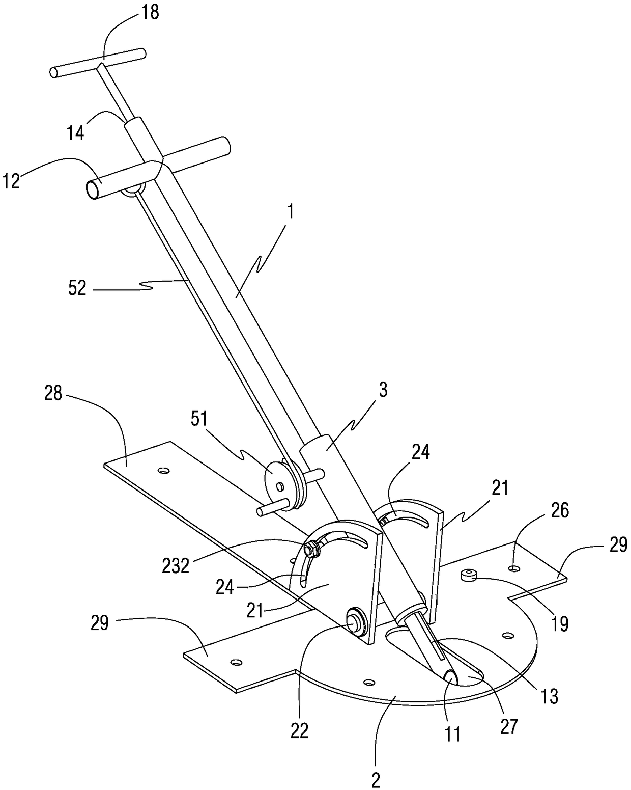 A ground drilling device for installing observation probes