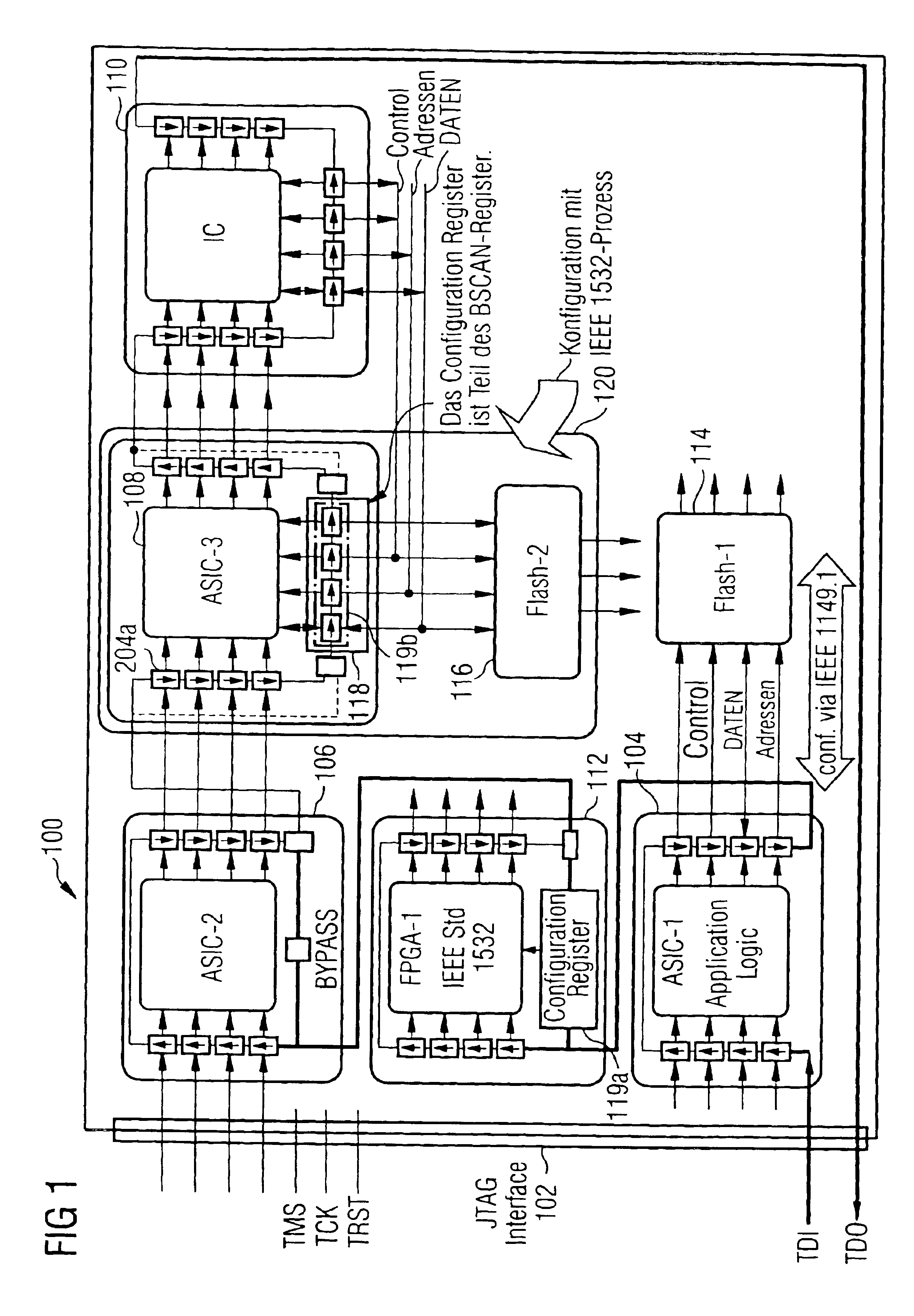 Programming flash memory via a boundary scan register