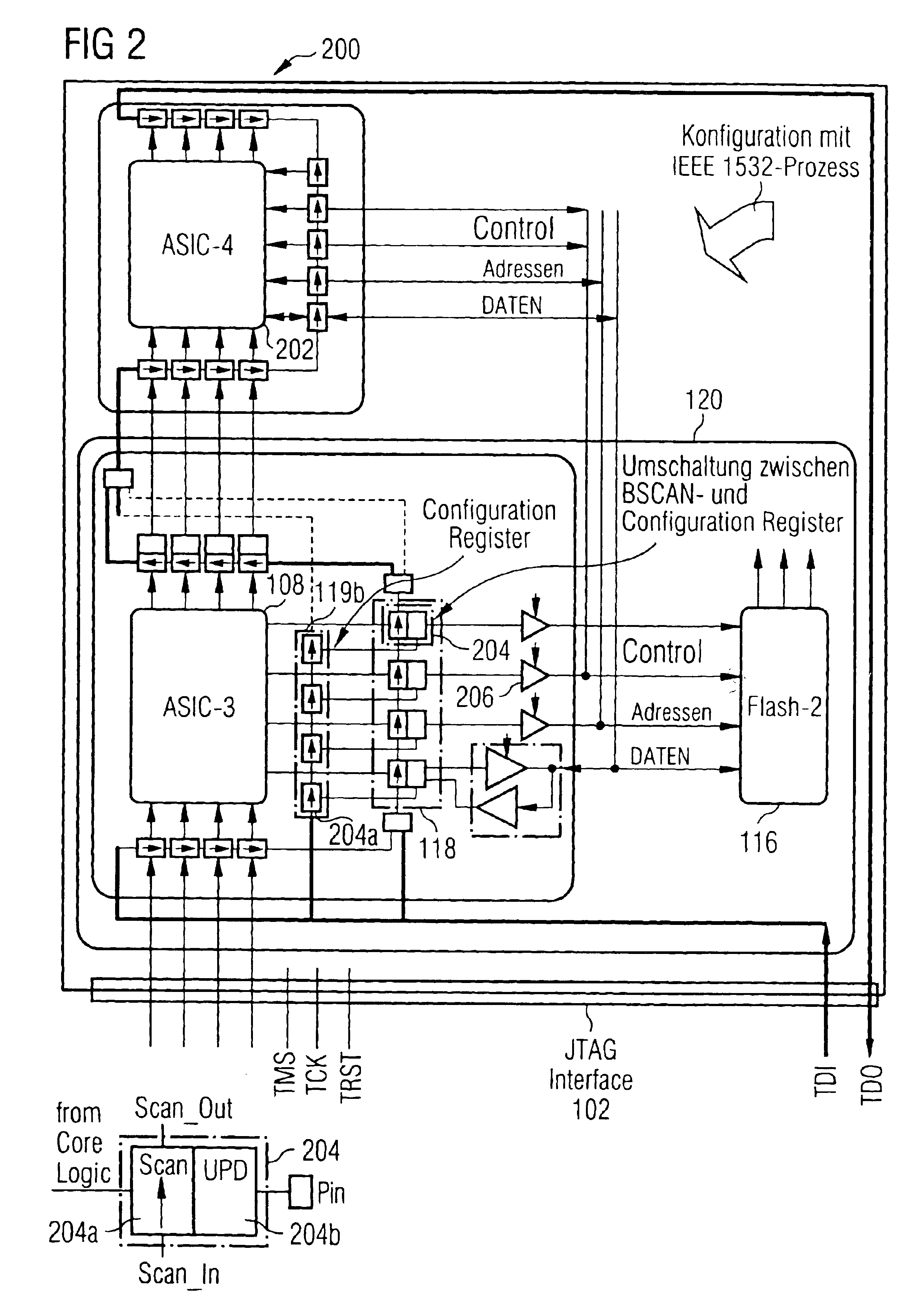 Programming flash memory via a boundary scan register