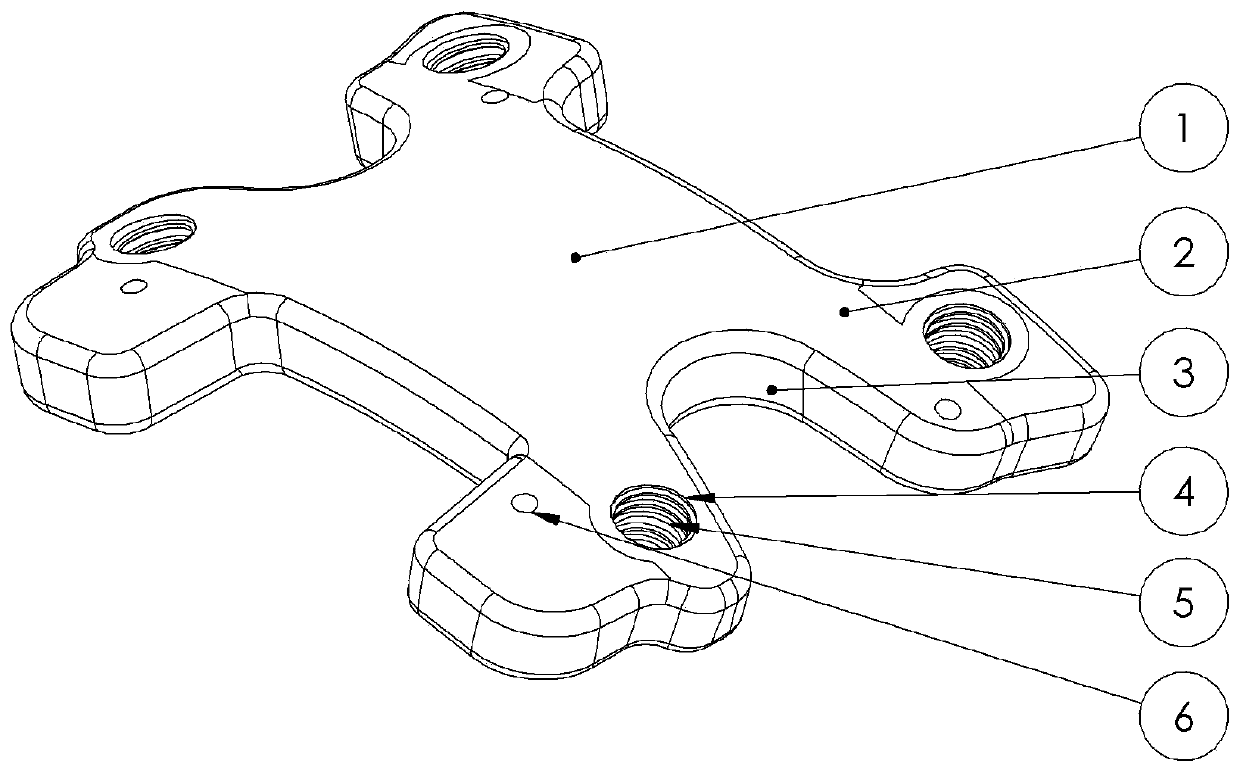 Atlantoaxial vertebrae fixing plate with guiding holes and using method of atlantoaxial vertebrae fixing plate