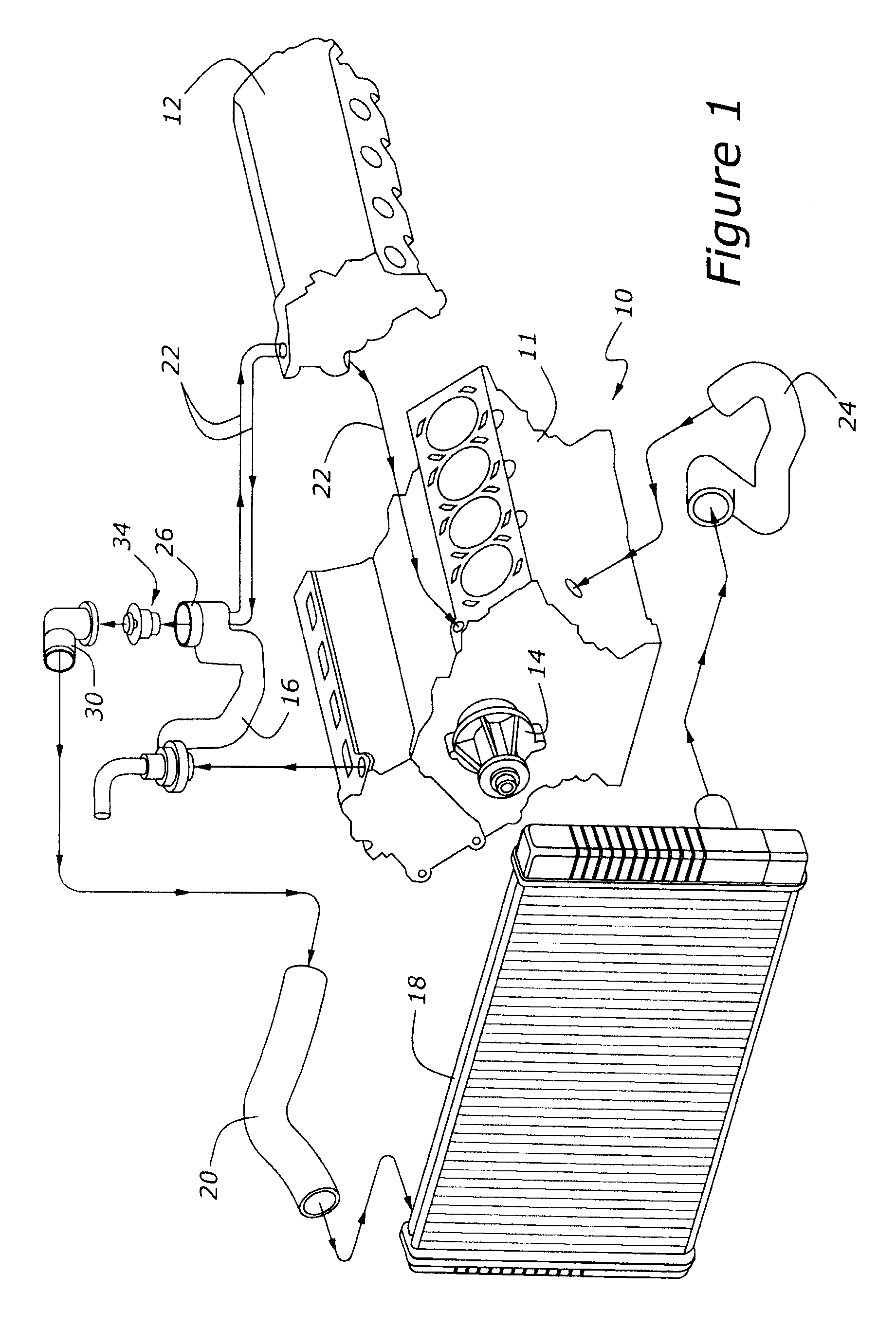 Liquid cooling system for internal combustion engine