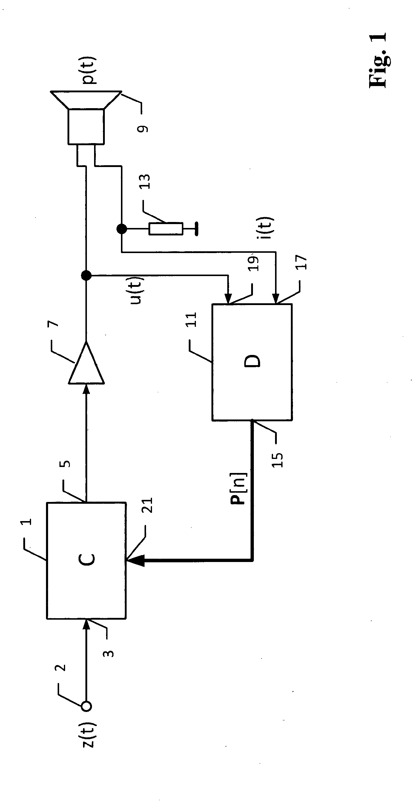 Method and arrangement for controlling an electro-acoustical transducer