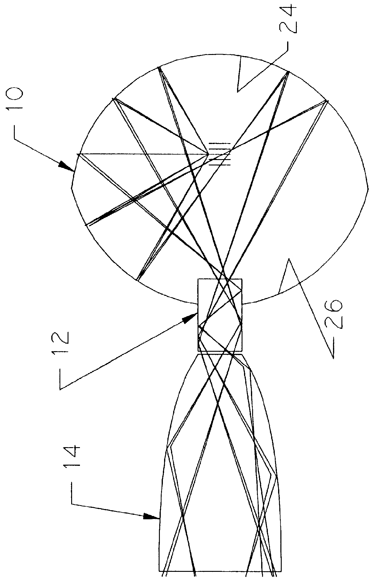 Spectral analyzer with new high efficiency collection optics and method of using same