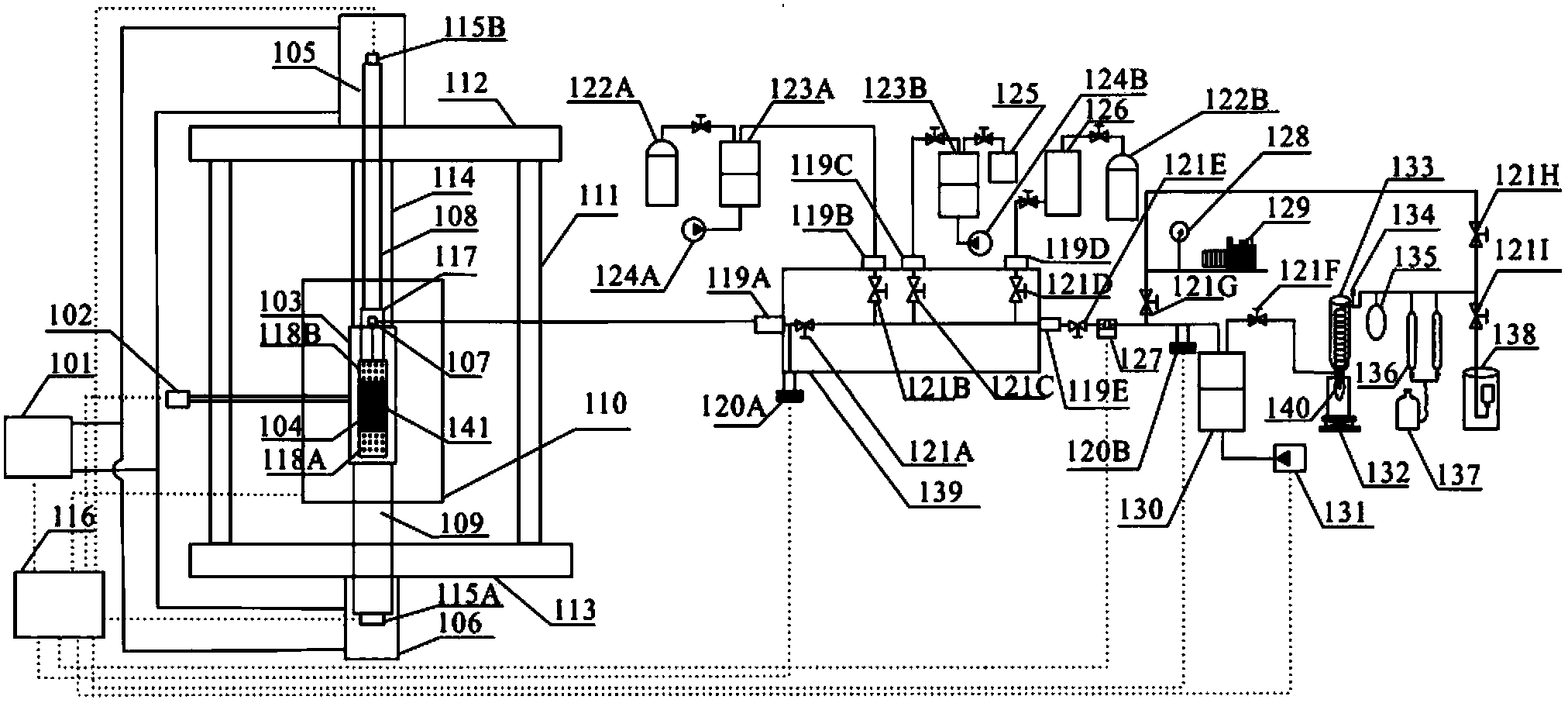 Simulation experiment device and method for hot-press hydrocarbon generation and discharge based on basin evolution history