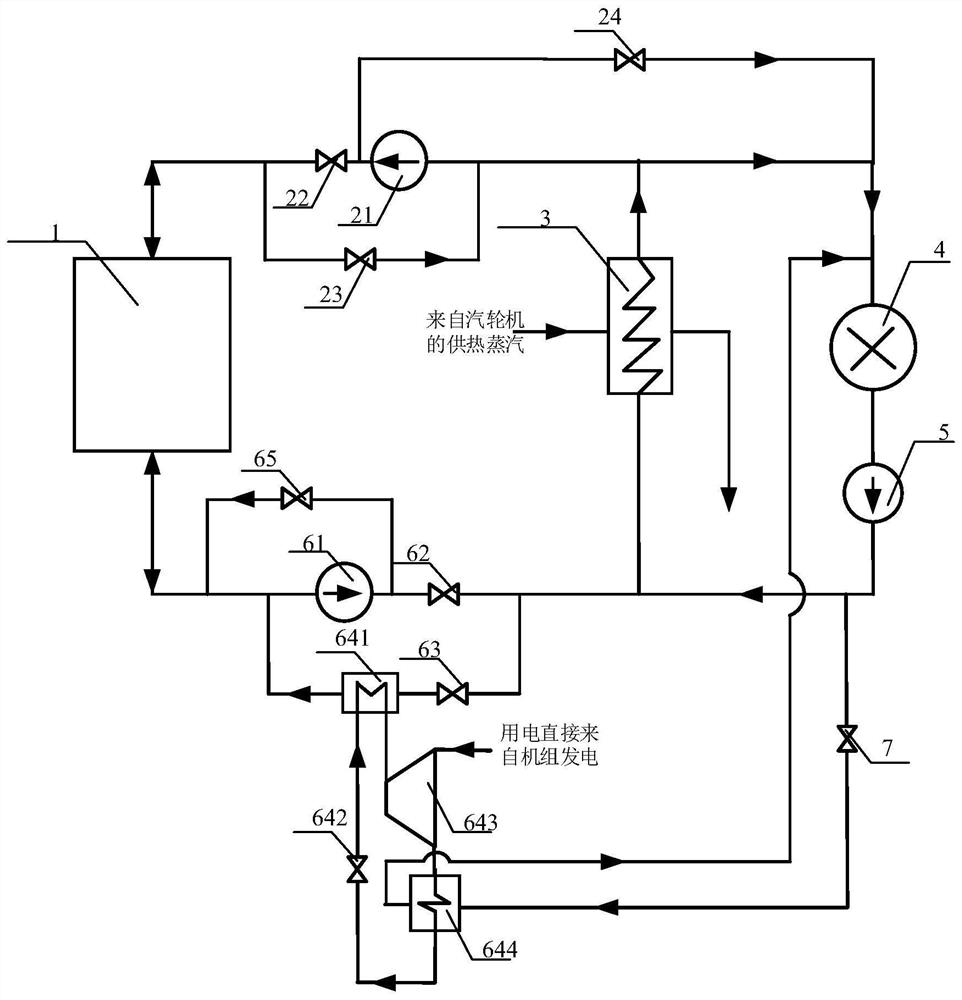 Thermoelectric decoupling system and operation method of heat storage tank coupled compression heat pump