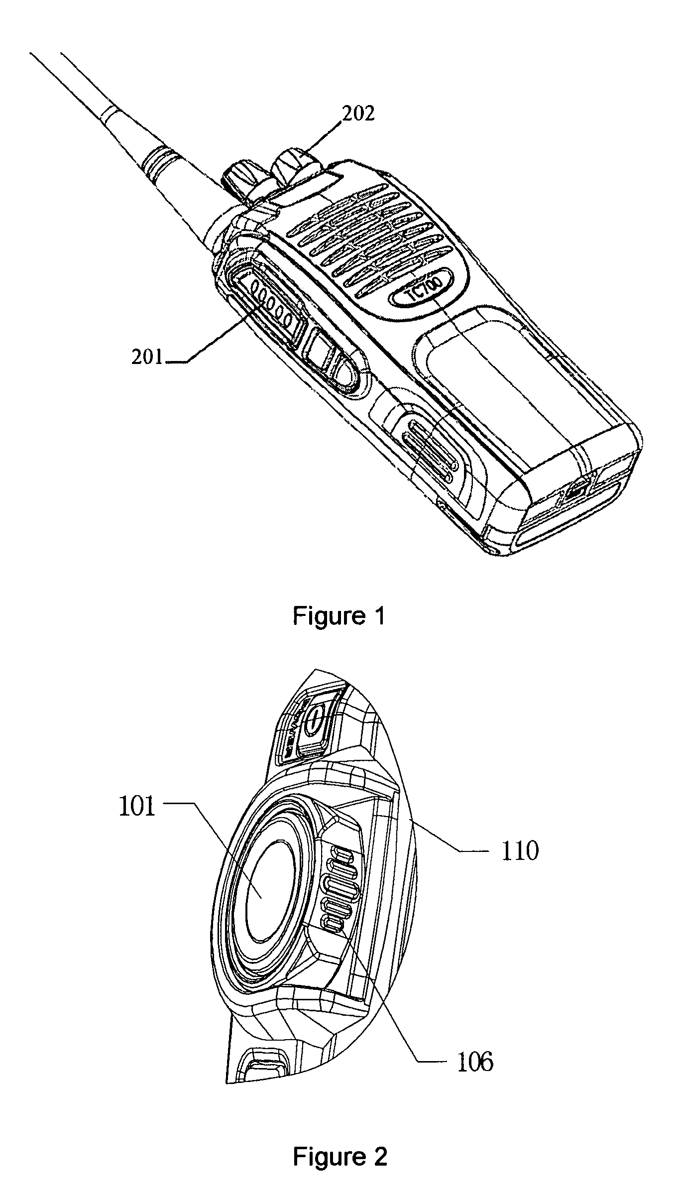 Radio with a Key and Knob Combination