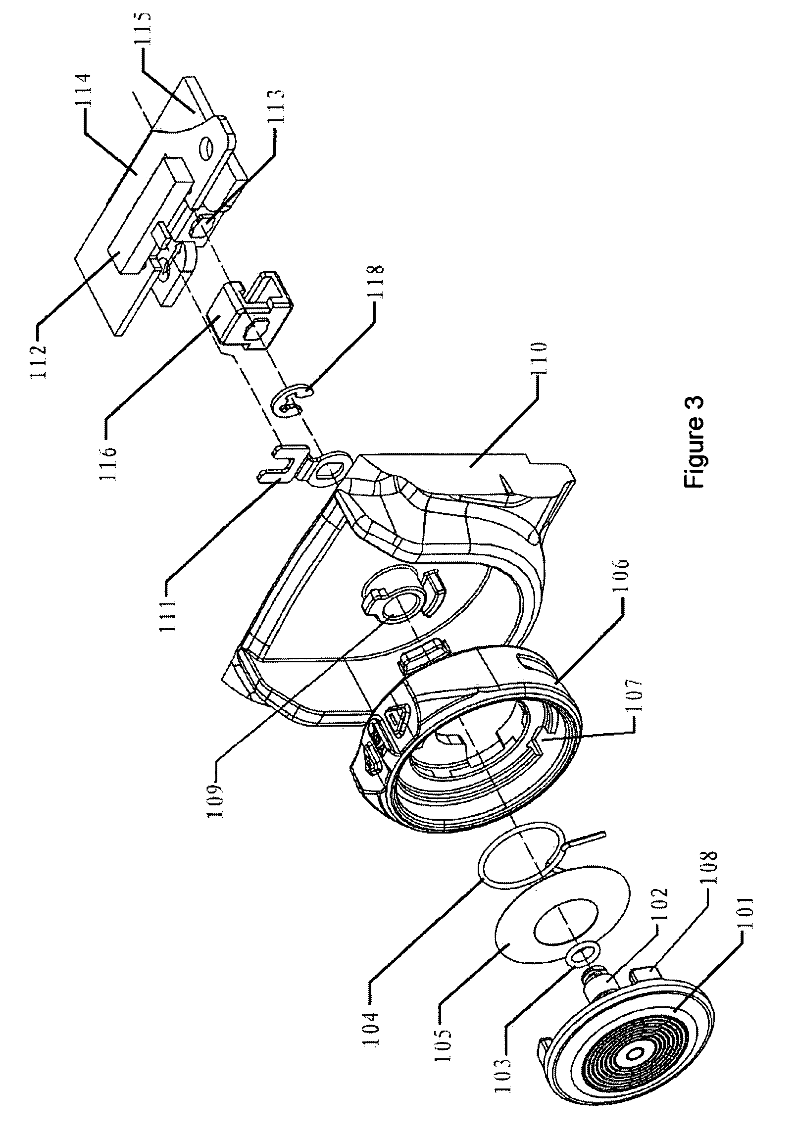 Radio with a Key and Knob Combination