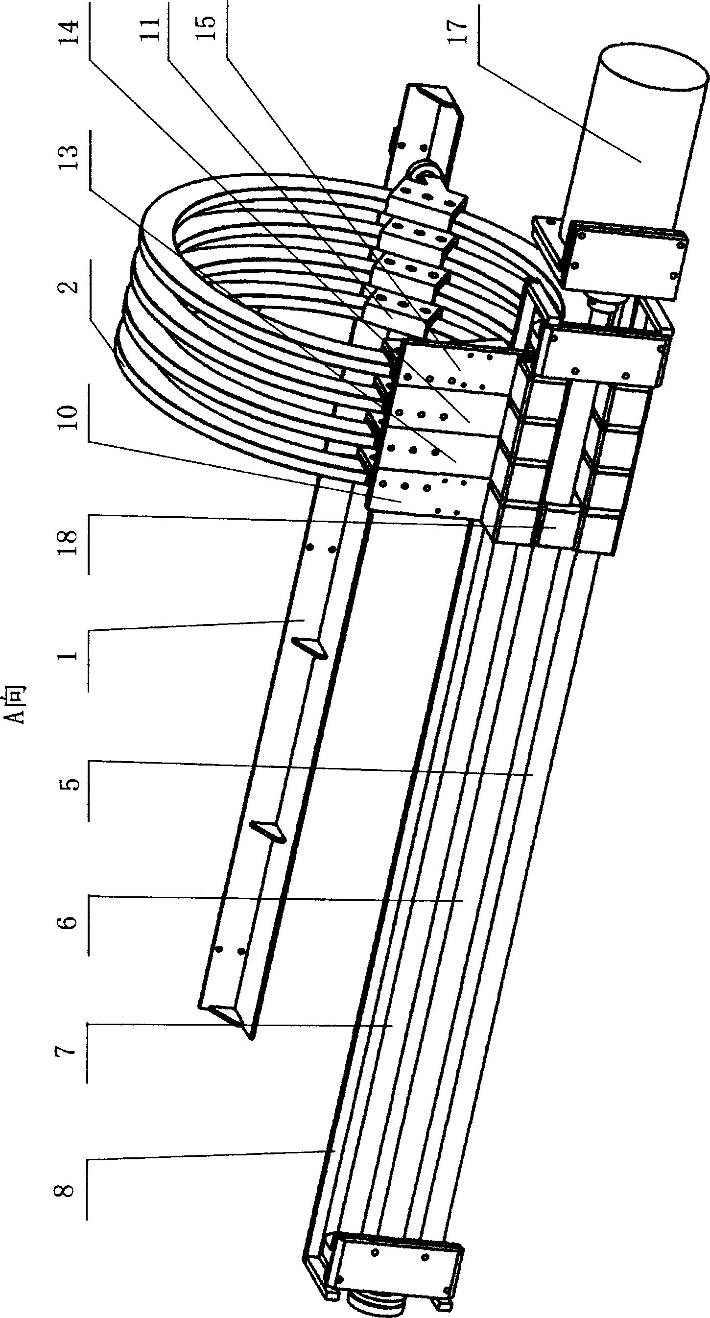 Longitudinal magnetization moving coil device for plain shaft and crank shaft magnetic particle inspection