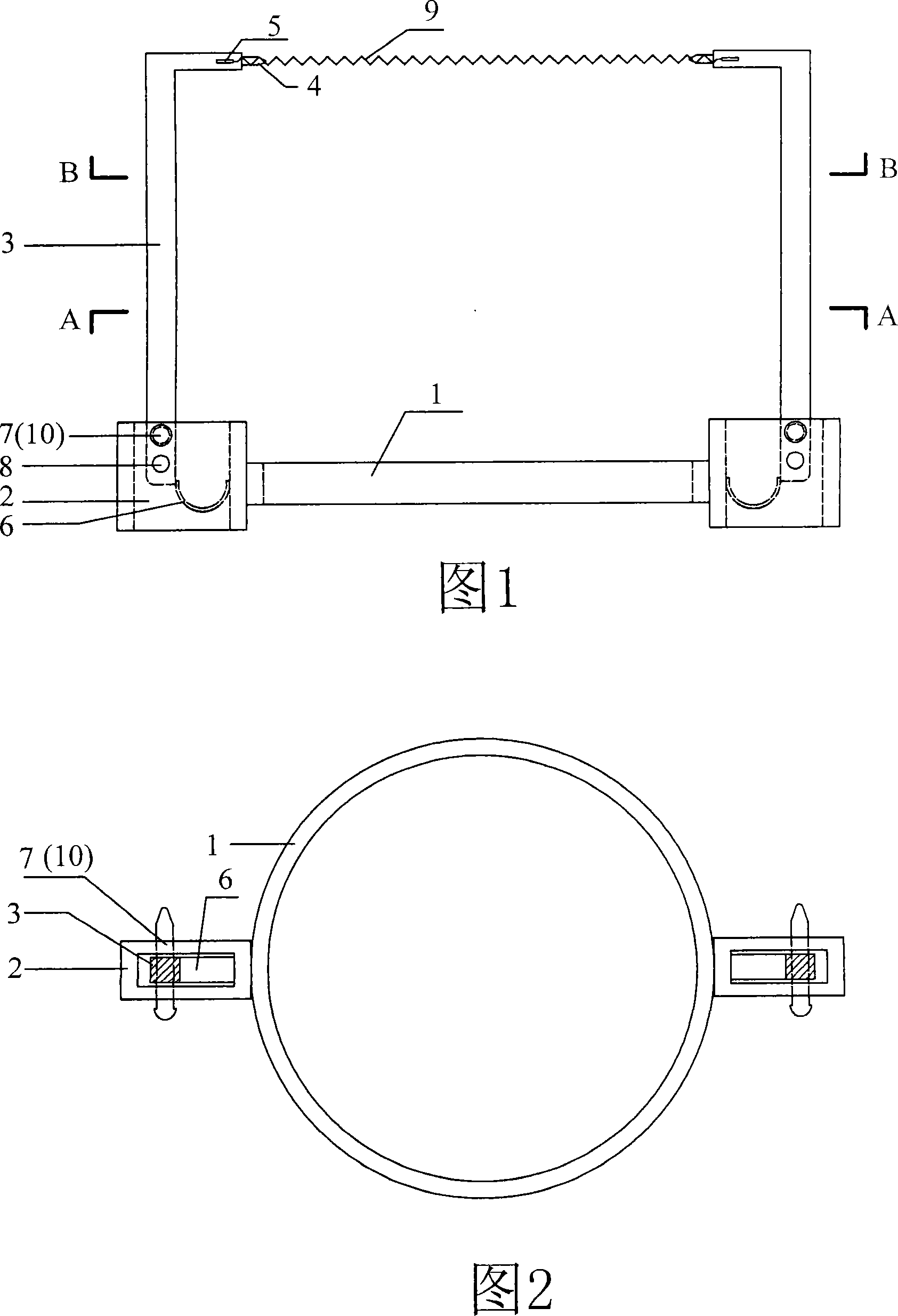 Soft rock large deformation three axis creep test transverse strain measuring extensometer and method