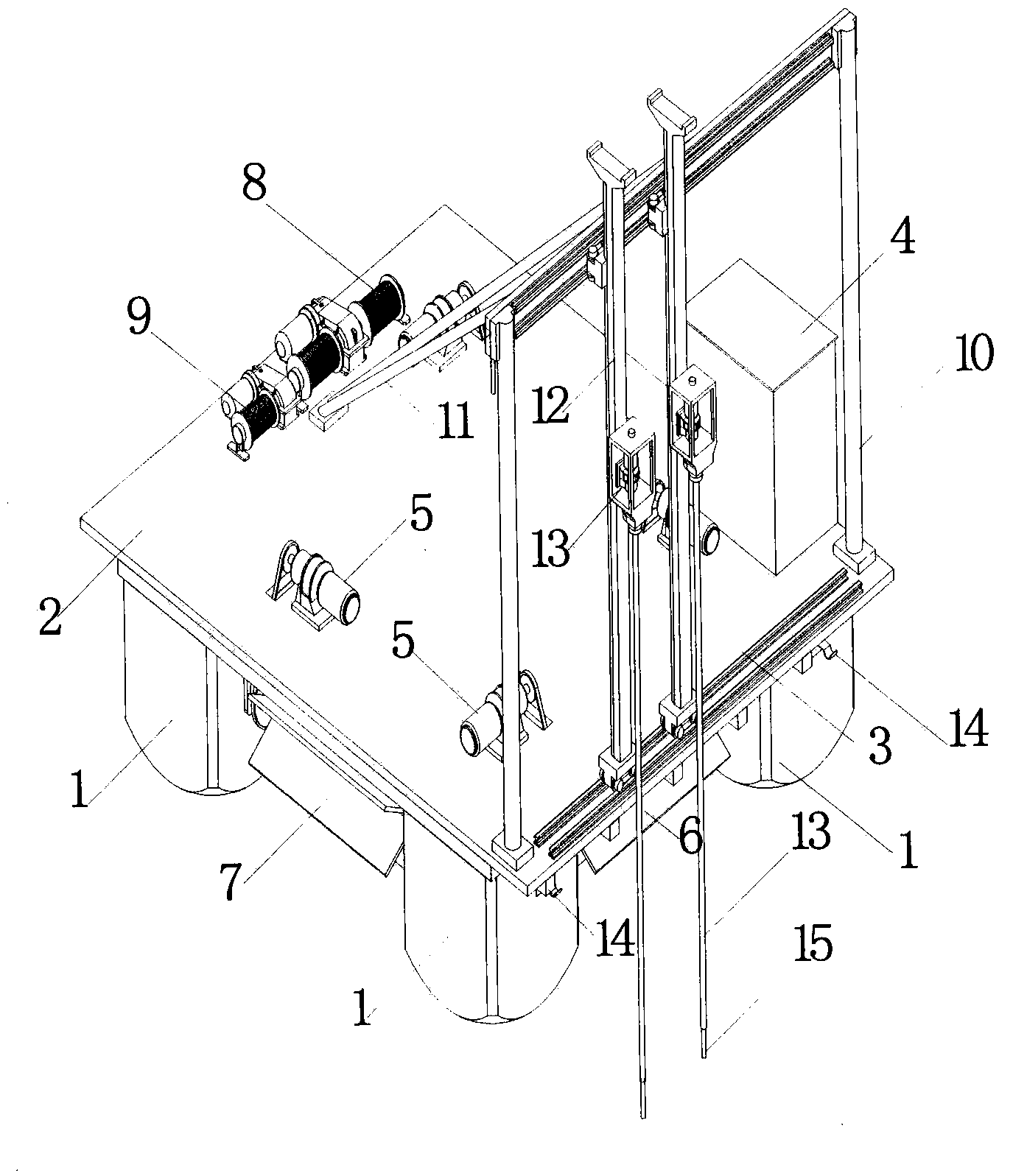 Insert plate device capable of walking on blown-filled mud soil