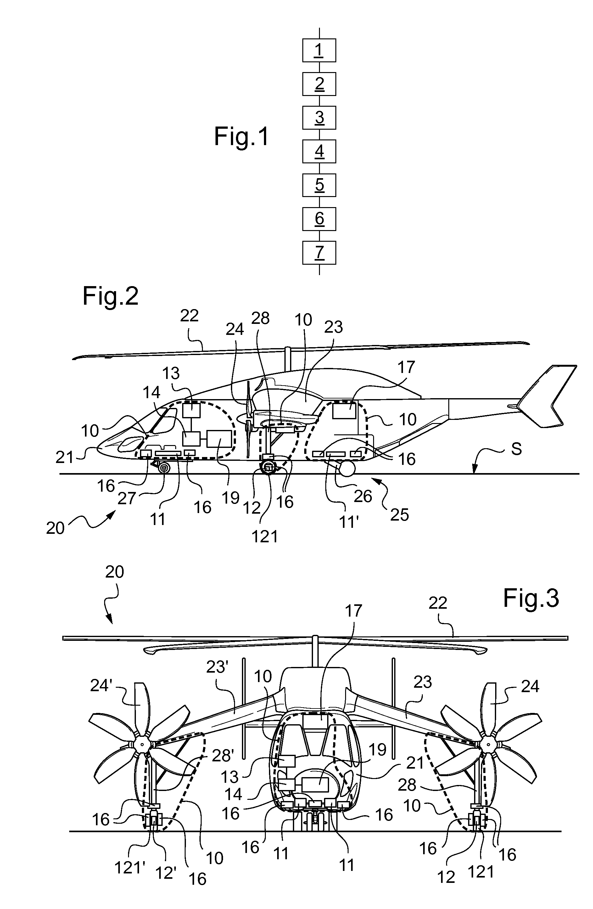 Method of automatically triggering an emergency buoyancy system for a hybrid helicopter