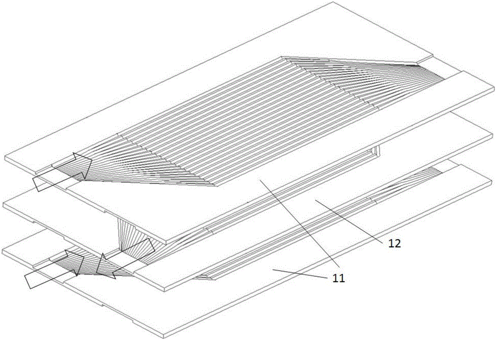 Double-side etching high-temperature and high-pressure printed circuit board heat exchanger