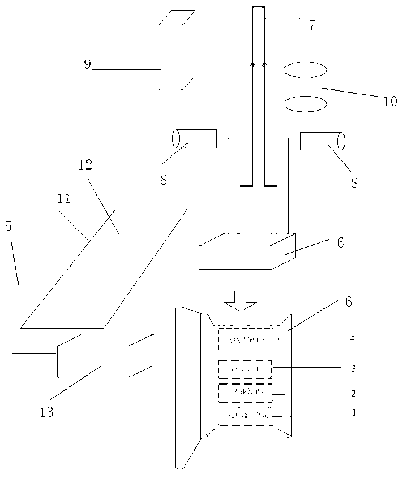 Dangerous point voice broadcasting attention device of power transmission line