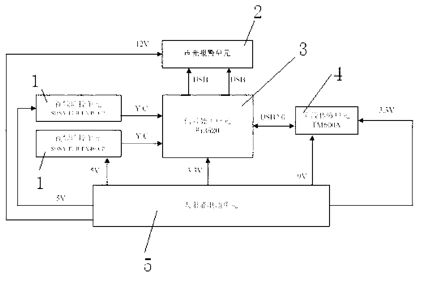 Dangerous point voice broadcasting attention device of power transmission line