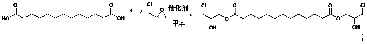 A kind of tridecanedioic acid glycidyl ester modified amine curing agent and its preparation method and application