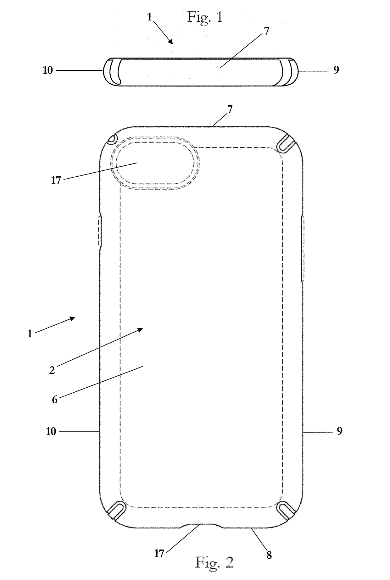 Case with Shock-Absorbing Impact Geometry