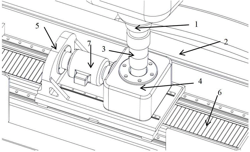 A single-degree-of-freedom CNC machine tool loading device and loading test method