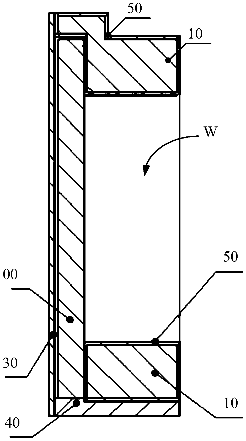 An installation structure for a flat panel detector