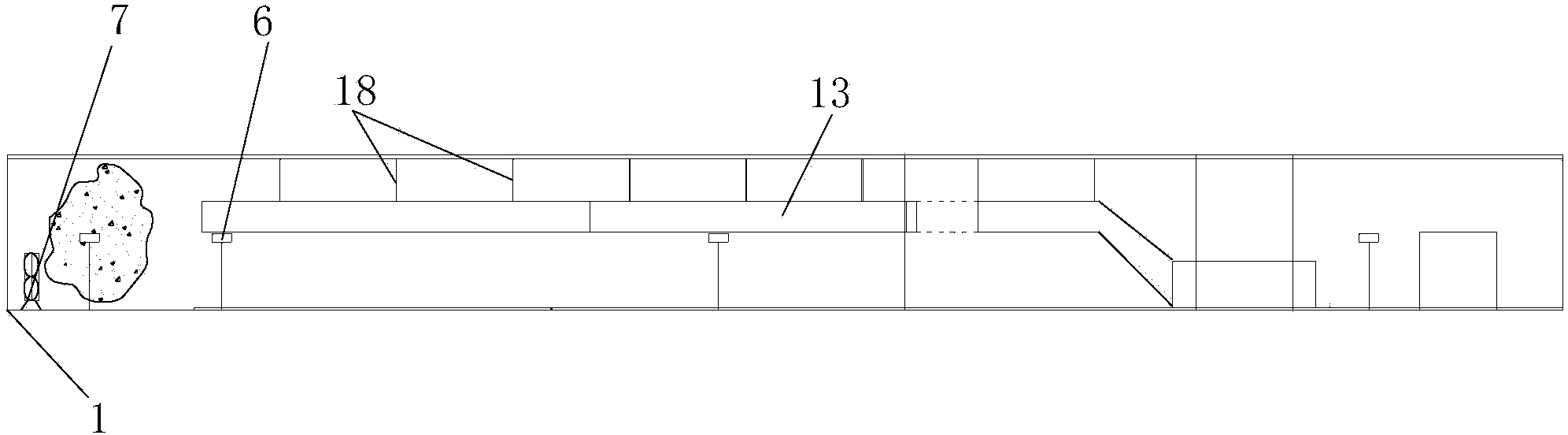 Simulation experiment device for airborne dust transportation and control of tunneling roadways