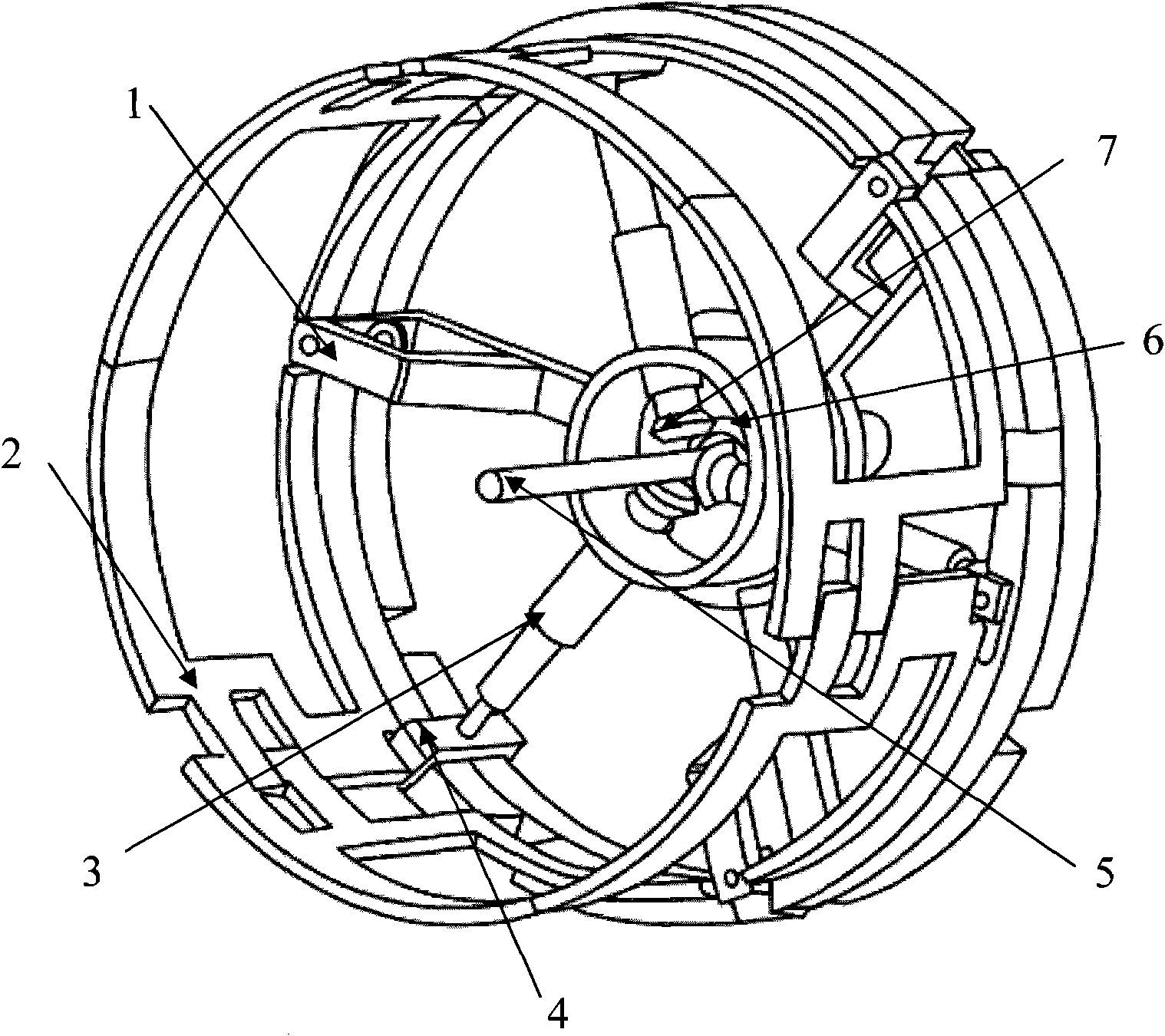 Wheel-tracked freely switching gear train device