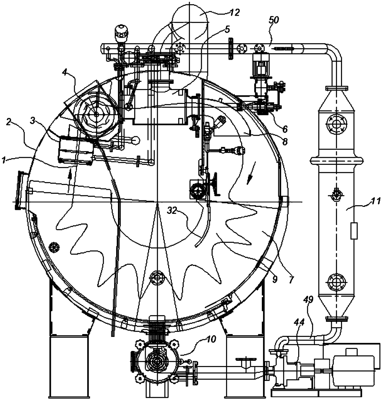 High-temperature gas-liquid dyeing machine