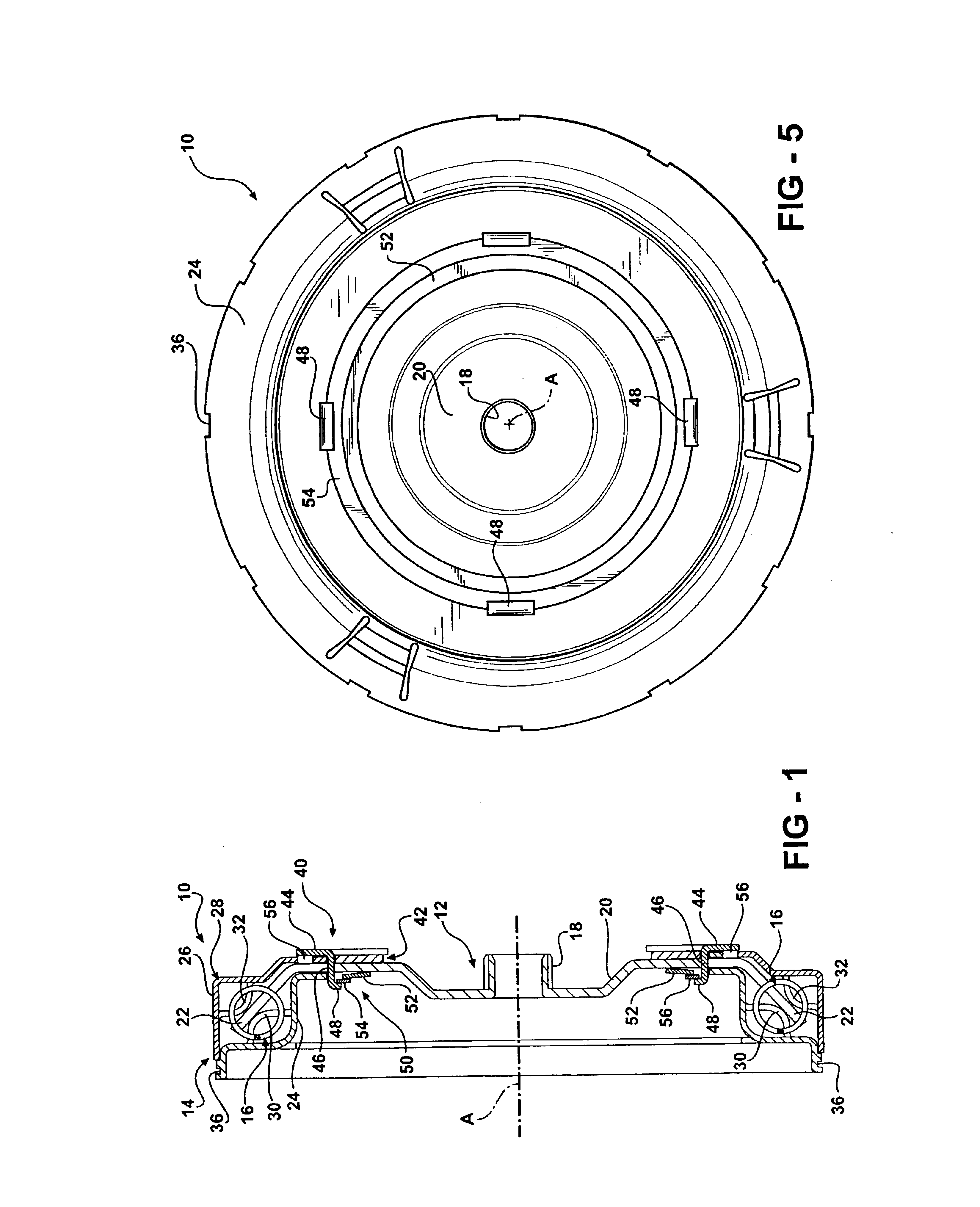 Torsional damper having variable bypass clutch with centrifugal release mechanism