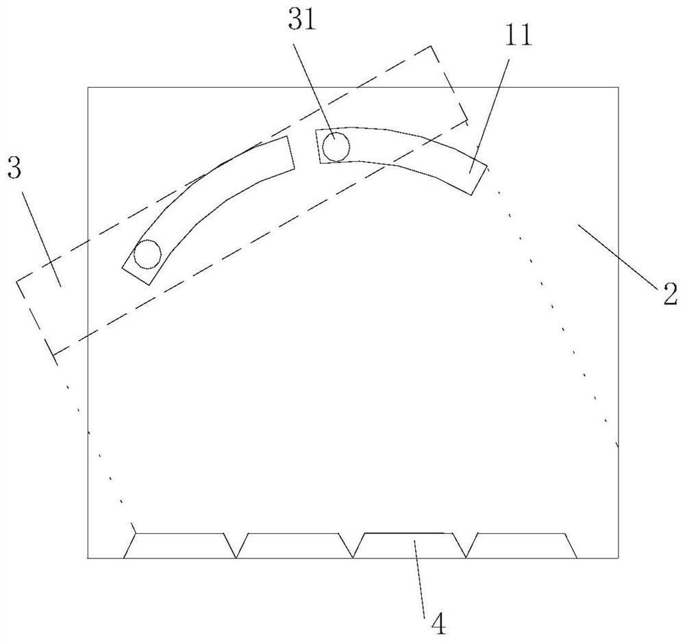 A viewing angle and position joint adjustment mechanism for the anti-peep cover of the password keyboard