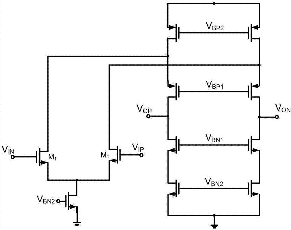 Fully-differential amplifier and residual gain circuit using fully-differential amplifier